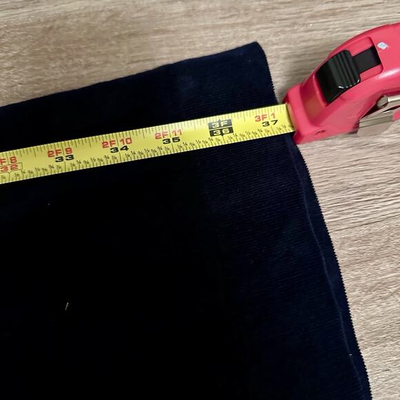 Talbots Navy Corduroy Pants 14 – Classic Mid-Rise Flare Leg Soft Cotton Blend - Picture 4 of 10